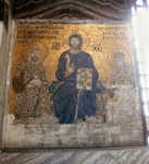 ...are astonishing uncovered mosaics: from the eleventh century, of Christ Pantocrator (All-Powerful)...