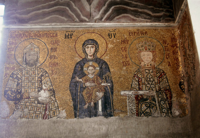 ...from 1118AD, the Virgin and Child, with the Byzantine Emperor...