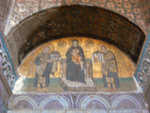 ...dating from 944 and rediscovered in 1849, with circular Mother of God monikers is this beautiful Virgin and Child ...